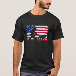 Camiseta Perro Pit Bull Retro Divertido 4 de Julio Bandera 