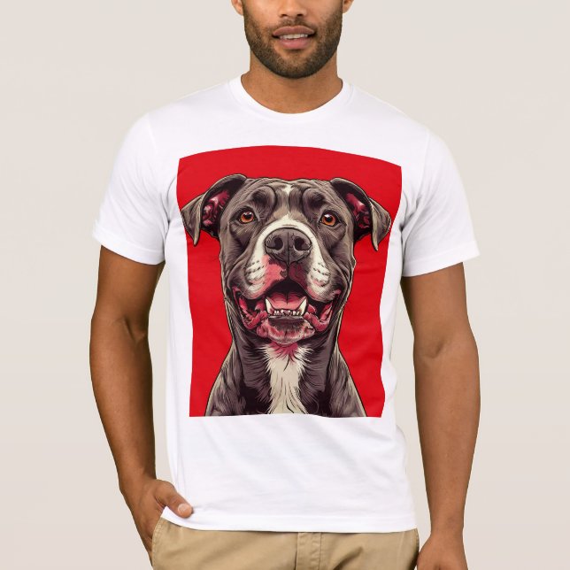 Camiseta Perro pitbull (Anverso)