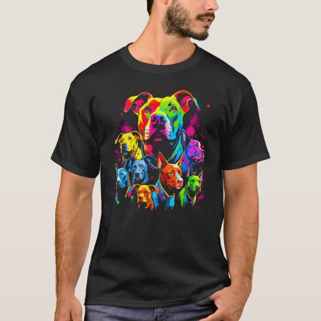 Camiseta Perro Pitbull Ama Familia (Anverso)