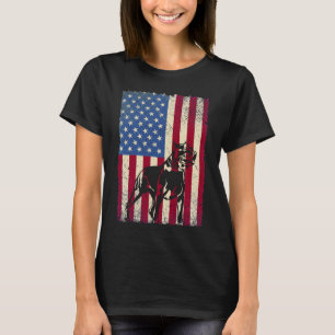 Camiseta Perro Pitbull Bandera Estadounidense Perro gracios