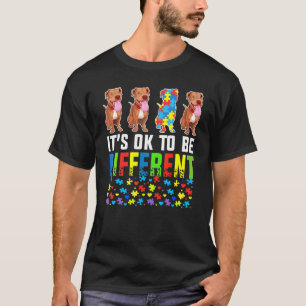 Camiseta Perro Pitbull Conciencia del Autismo