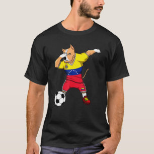 Camiseta Perro Pitbull Dabbing Venezuela Fans de Fútbol Jer
