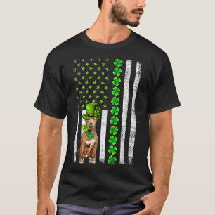 Camiseta Perro Pitbull de la bandera americana Día de San P