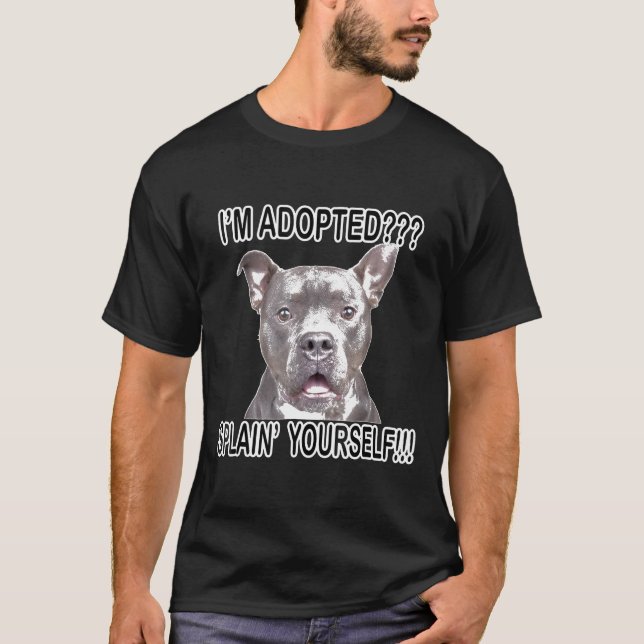 Camiseta Perro Pitbull Divertido Lindo (Anverso)