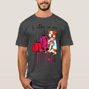 Camiseta Perro Pitbull En Octubre Usamos Ropa De Cinta Rosa