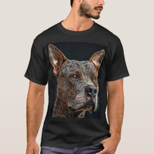 Camiseta Perro Pitbull fuerte