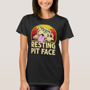Camiseta Perro Pitbull Resting Pit Face Funny Pitbull Lover
