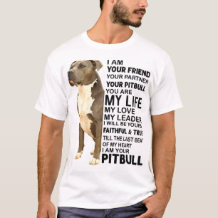 Camiseta Perro Pitbull Soy Tu Amigo Tu Pareja Tu Pozo
