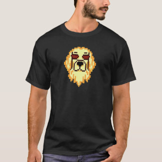 Camiseta Perro Pixel Retriever Dorado Hipster Retro