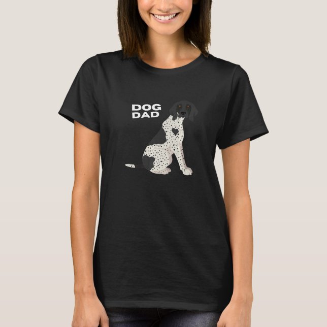 Camiseta Perro Pointer Alemán de Pelo Corto Blanco y Negro  (Anverso)