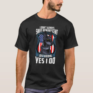 Camiseta Perro policía K9 Doberman Pinscher Perro de vigila