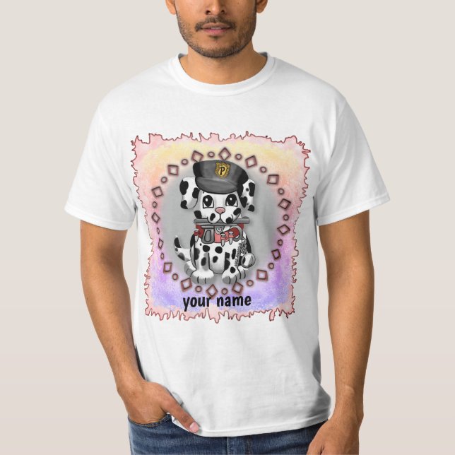 Camiseta perro policía manchado (Anverso)