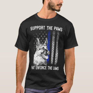 Camiseta Perro policía Pastor alemán Bandera de EE. UU.