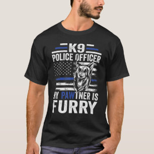 Camiseta Perro policía pastor alemán K 9 aplicación de la l