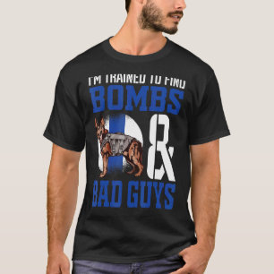 Camiseta Perro policía pastor alemán K 9 aplicación de la l