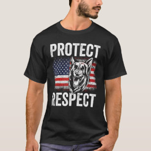 Camiseta Perro policía pastor alemán K 9 aplicación de la l