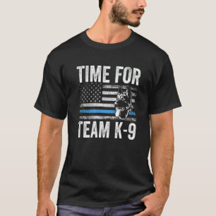 Camiseta Perro Policial Patriótico 4 De Julio Tiempo Para E