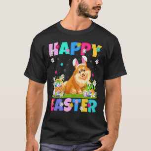 Camiseta Perro Pomerania Feliz Pascua Bunny Pomerania