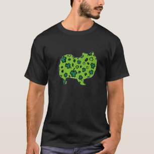 Camiseta Perro Pomerania San Patricio del Día del Leopardo 