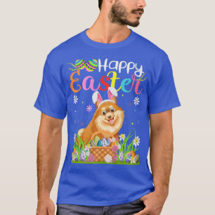 Camiseta Perro Pomeraniano Bunny Egg Hunt Funny Hap Pomeran