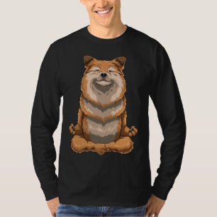 Camiseta Perro Pomeraniano de Yoga