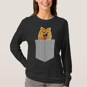 Camiseta Perro Pomeraniano En Pocket Funny Pom Puppy