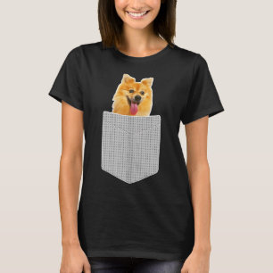 Camiseta Perro Pomeraniano En Pocket Funny Pom Puppy