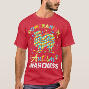 Camiseta Perro Pomeraniano Para Concienciación Sobre El Aut