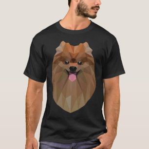 Camiseta Perro Pomerano Geométrico Polígono Amor Pomerano