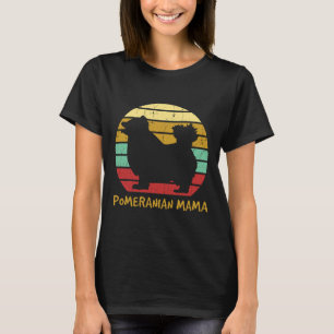 Camiseta Perro pomerano Mama Sunse Retro Perro Pomeraniano