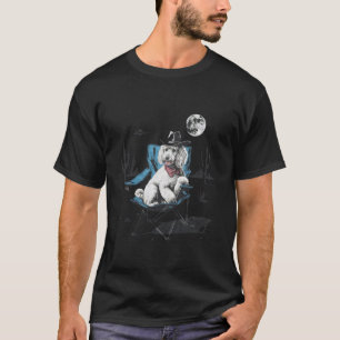 Camiseta Perro Poodle Vaquero Alien OVNI Divertido Occident