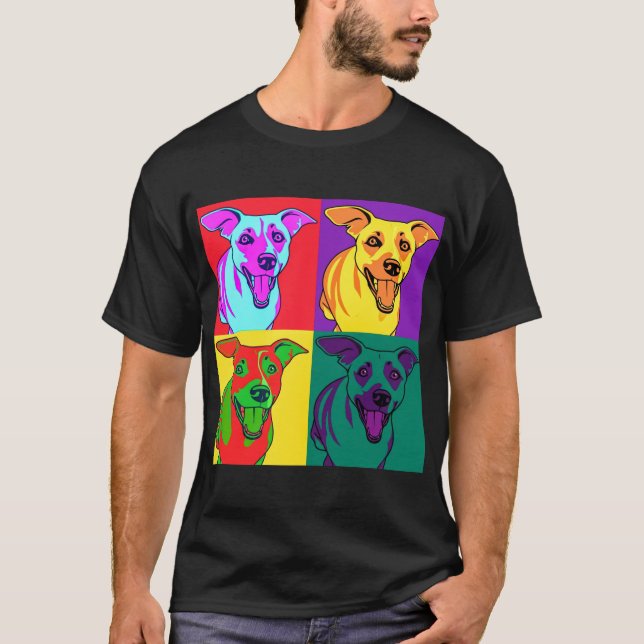 Camiseta perro pop art warhol (Anverso)