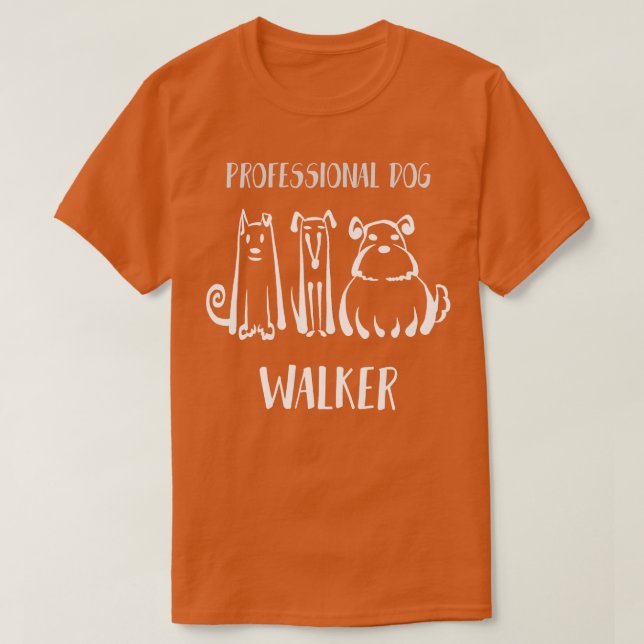 Camiseta Perro Profesional Walker Perro Lover Tee Perro Due (Diseño del anverso)