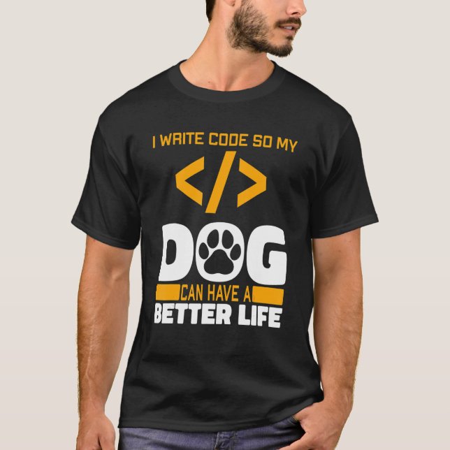 Camiseta Perro Programador Ingeniero de Software - Codifica (Anverso)