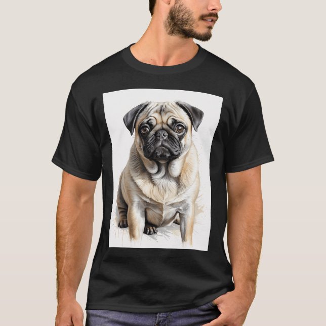 Camiseta Perro Pug (Anverso)
