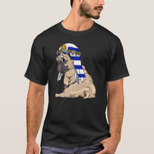Camiseta Perro Pug Adorable Retro Bandera De Uruguay Orgull