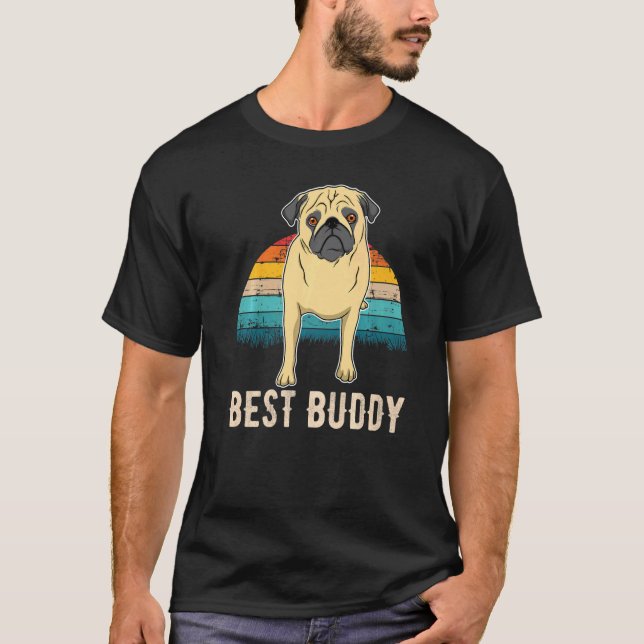 Camiseta Perro Pug Atardecer  5 (Anverso)