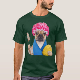 Camiseta Perro pug bañándose Animal