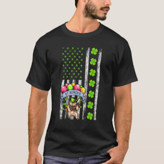 Camiseta Perro Pug Bandera Americana Día de San Patricio