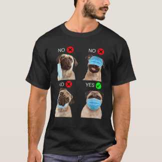 Camiseta Perro Pug Cómo Usar Una Máscara Funny Pug Lover T