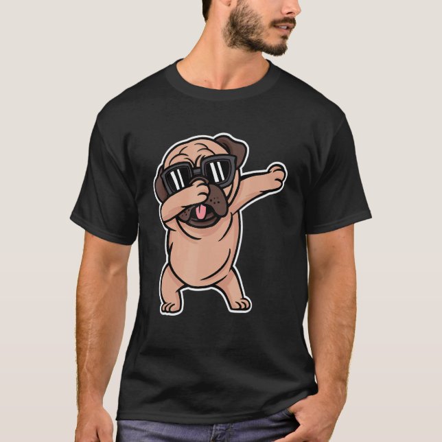 Camiseta Perro Pug Dabbing (Anverso)