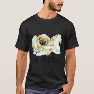 Camiseta Perro Pug Ew, gente amante de cachorros lindos div