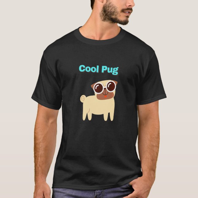 Camiseta Perro Pug Genial Con Texto (Anverso)