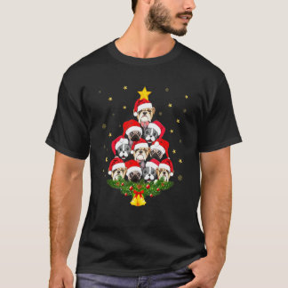 Camiseta Perro Pug Inglés Bulldog Francés Navidad Árbol Per