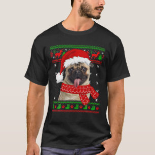 Camiseta Perro Pug Navidades suéteres feos Perros Perros