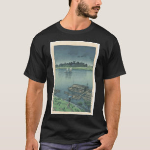 Camiseta Perro Pug Negro Estilo Retro 70