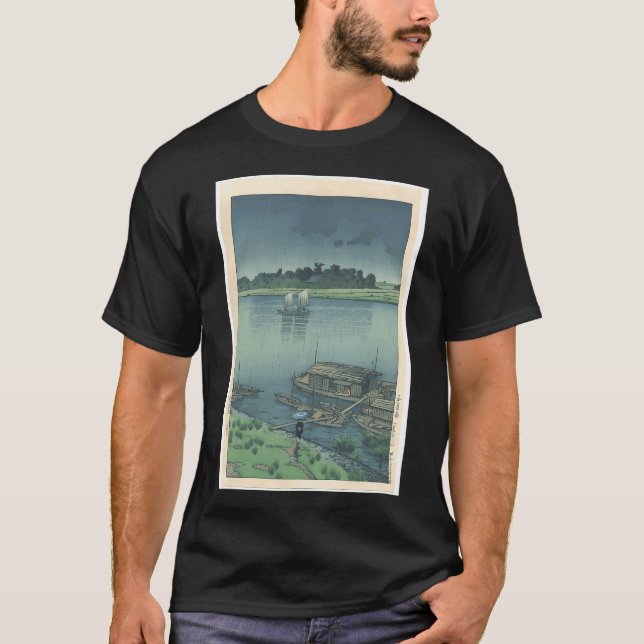 Camiseta Perro Pug Negro Estilo Retro 70 (Anverso)