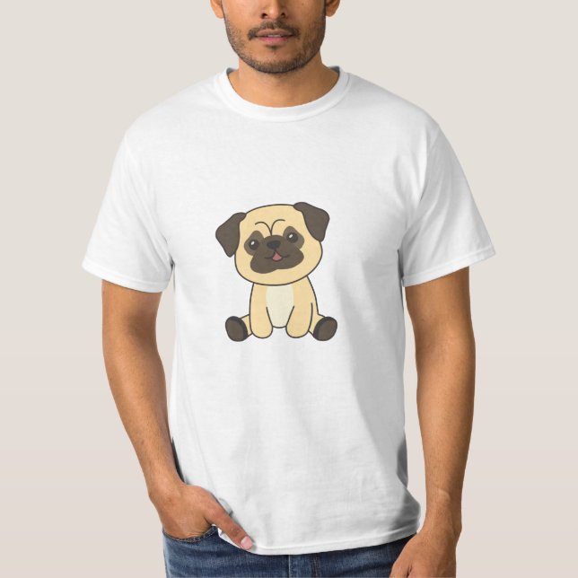Camiseta Perro Pug Perro Cachorro (Anverso)