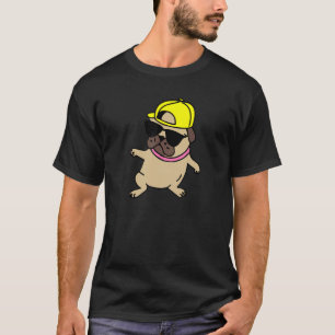 Camiseta Perro Pug Rapero Cachorro Lindo Hombres Mujeres Ni