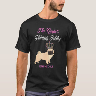 Camiseta Perro Pug Real El Jubileo de Platino de la Reina 1